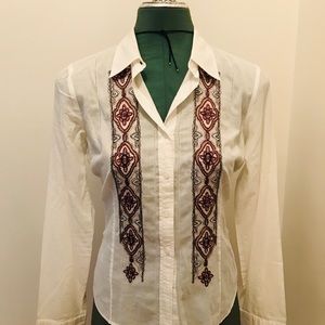 DKNY embroidered cotton shirt